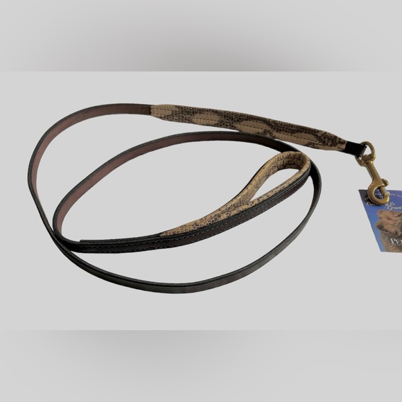 NWT Perri’s Skinny Padded Leather Dog Leash For Small Dogs - Picture 1 of 6